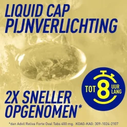 Advil Reliva Forte Liquid-Caps 400 mg Ibuprofen voor Pijn en Koorts 20 stuks