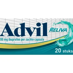 Advil Reliva Liquid-Caps 200 mg Ibuprofen voor Pijn en Koorts 20 stuks