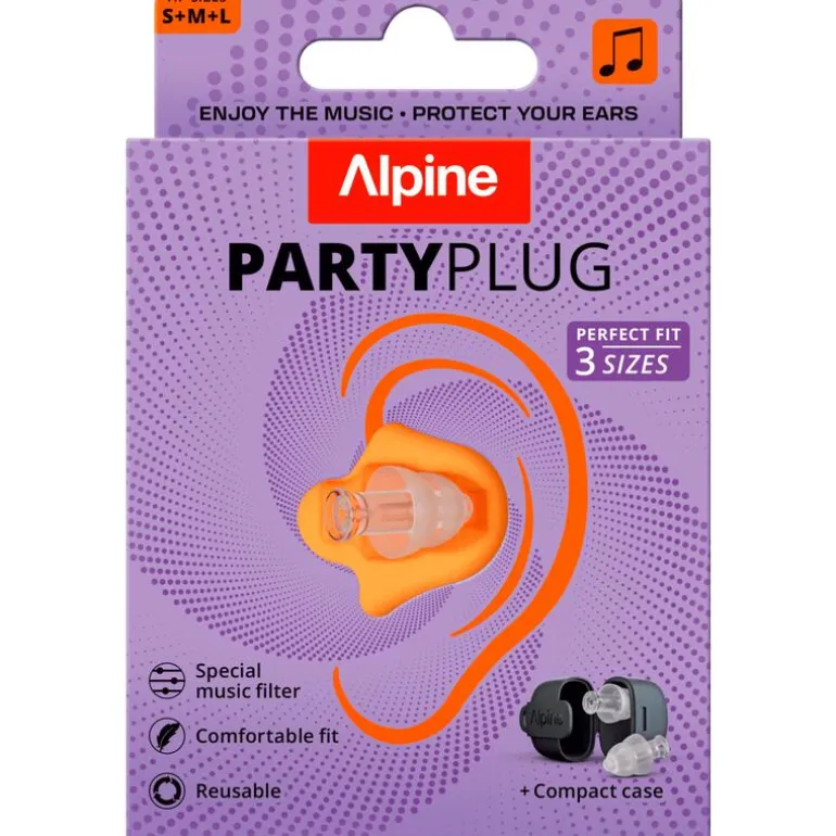 Alpine PartyPlug Transparant Herbruikbare Muziek Oordoppen 1 paar
