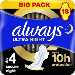 Always Maandverband Ultra Secure Night Wings Big Pack