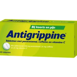 Antigrippine Tabletten met Paracetamol, Coffeïne, Vitamine C 40 stuks