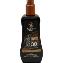 Australian Gold Tan & Protect Instant Bronzer Zonnebrand Spray Gel SPF30 237 ML