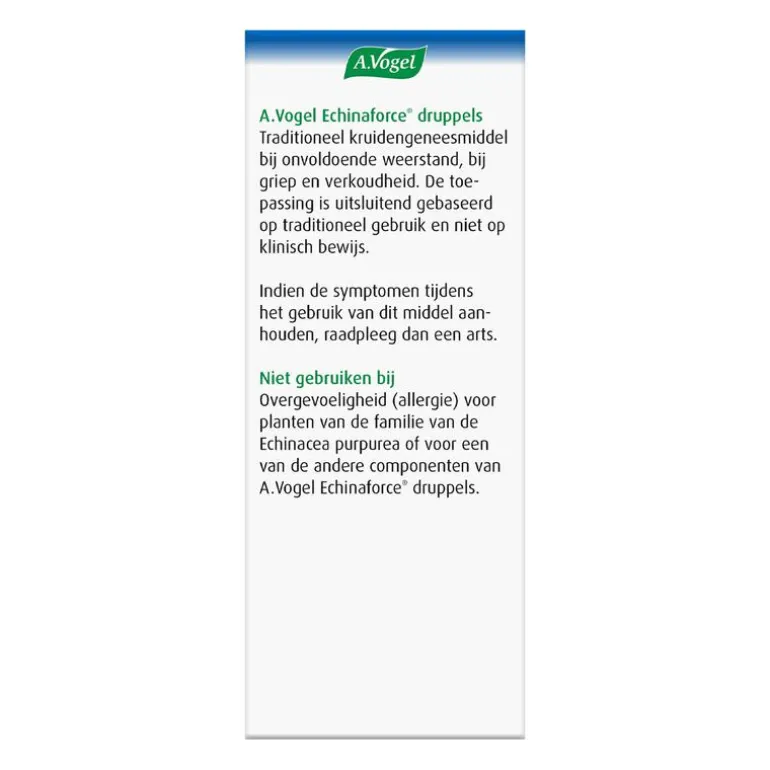 A.Vogel Echinaforce Bij Onvoldoende Weerstand En Griep Druppels 50 ML
