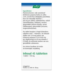 A.Vogel Echinaforce Sterk** + Vitamine C Weerstand1* Tabletten 45 stuks