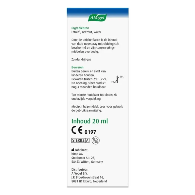 A.Vogel Pollinosan Hooikoorts Neusspray bij Hooikoorts Spray 20 ML