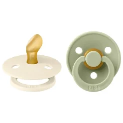 BIBS Anatomische Fopspeen Two Pack Natuurlijk Rubber Ivory/Sage Maat 1
