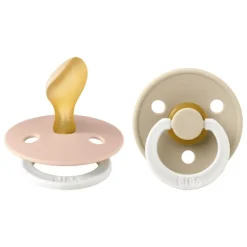 BIBS Anatomische Glow in the Dark Fopspeen 2 Pack Natuurlijk Rubber Sage/Rubber Maat 2