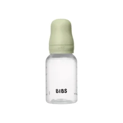 BIBS Babyfles 150 ML Sage met Latex speen en opvouwbaar trechtertje