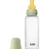 BIBS Babyfles 270 ML Sage met Latex speen en opvouwbaar trechtertje