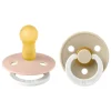 BIBS Glow in the dark Fopspeen Two Pack Natuurlijk Rubber Blush/Vanilla Maat 2