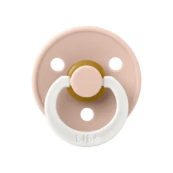 BIBS Glow in the dark Fopspeen Two Pack Natuurlijk Rubber Blush/Vanilla Maat 2