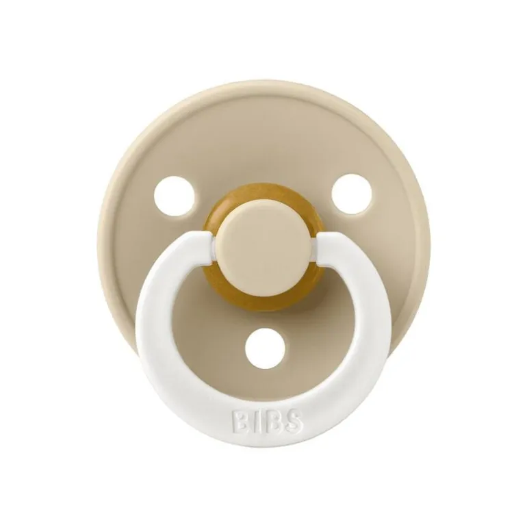 BIBS Glow in the dark Fopspeen Two Pack Natuurlijk Rubber Vanilla/Dark Oak Maat 2