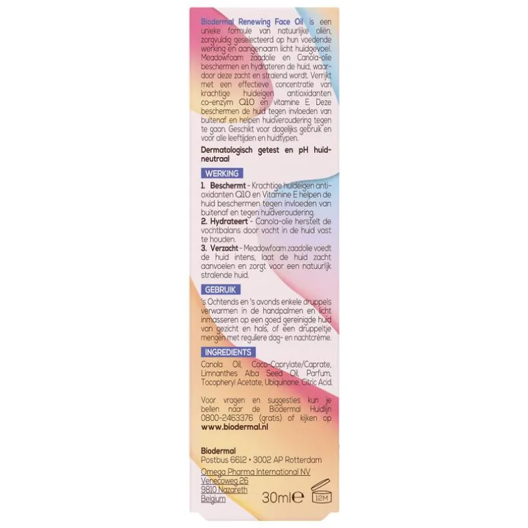 Biodermal Renewing Gezichtsolie 30 ML