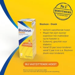 Bisolvon Hoestdrank Bij Vastzittende Hoest Voor Volwassen 8 mg/5 ml 125 ML