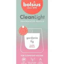Bolsius Navulling Clean Light pack 2 Gardenia / Fig