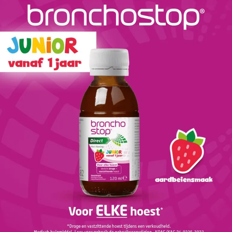 Bronchostop Direct Junior Hoestdrank met Honing 120 ML