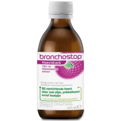 Bronchostop Hoestdrank bij Vastzittende Hoest en Keelpijn 120 ML