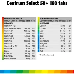 Centrum Select 50+ Multivitaminen Tabletten 180 stuks