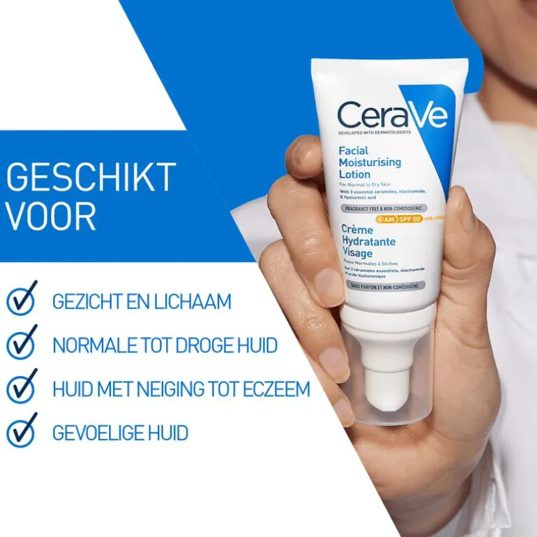 CeraVe Hydraterende Gezichtscrème SPF50 52 ML