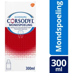 Corsodyl Mondspoeling voor Kortdurende Toepassing bij Tandvleesontsteking 300 ML