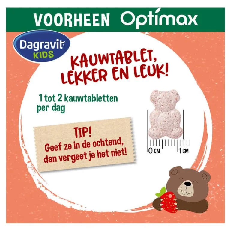Dagravit Natural Kids Multi Aardbei 60 Dragees