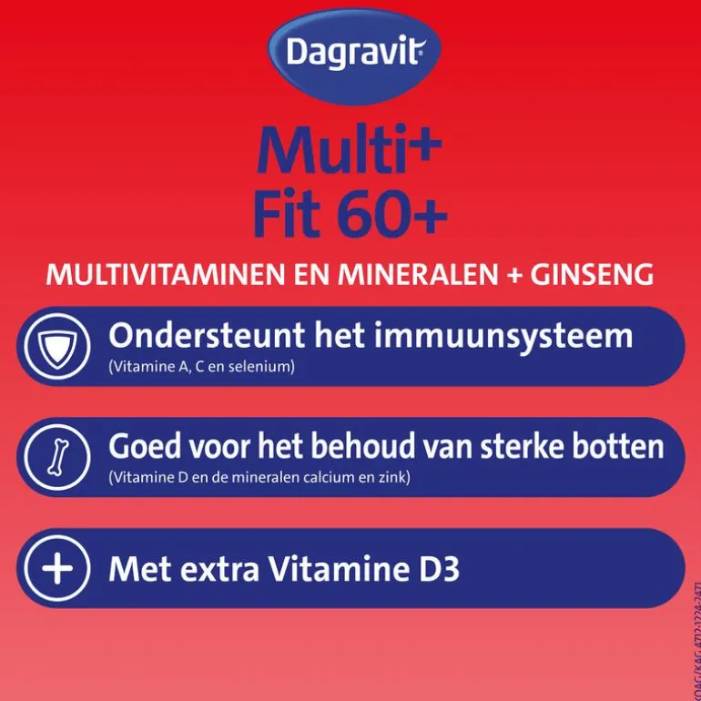 Dagravit Vitaal 60+ Totaal 30 Xtra 60 tabletten