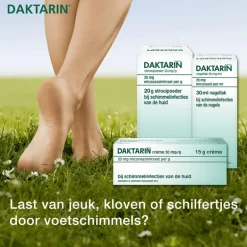 Daktarin Miconazolnitraat bij Schimmelinfecties Crème 20MG/G 15 GR
