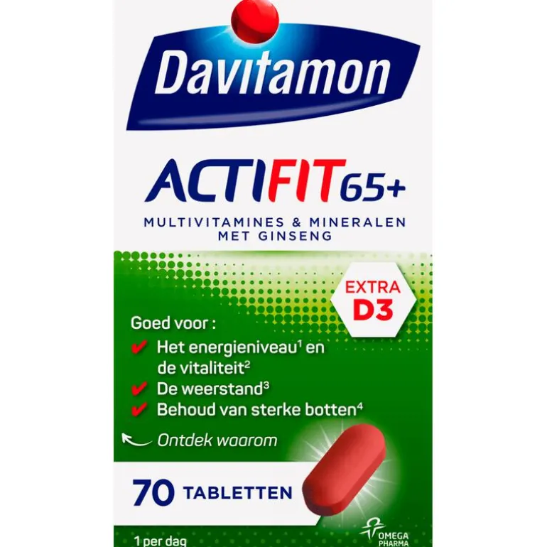 Davitamon Actifit 65+ Multivitamine 70 Stuks