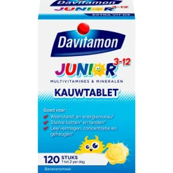 Davitamon Junior 3-12 Kauwtabletten Bananensmaak