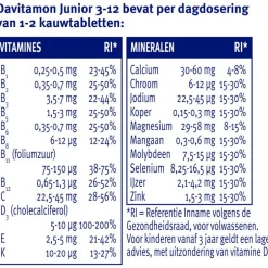 Davitamon Junior 3+ Kauwvitamines Multifruit