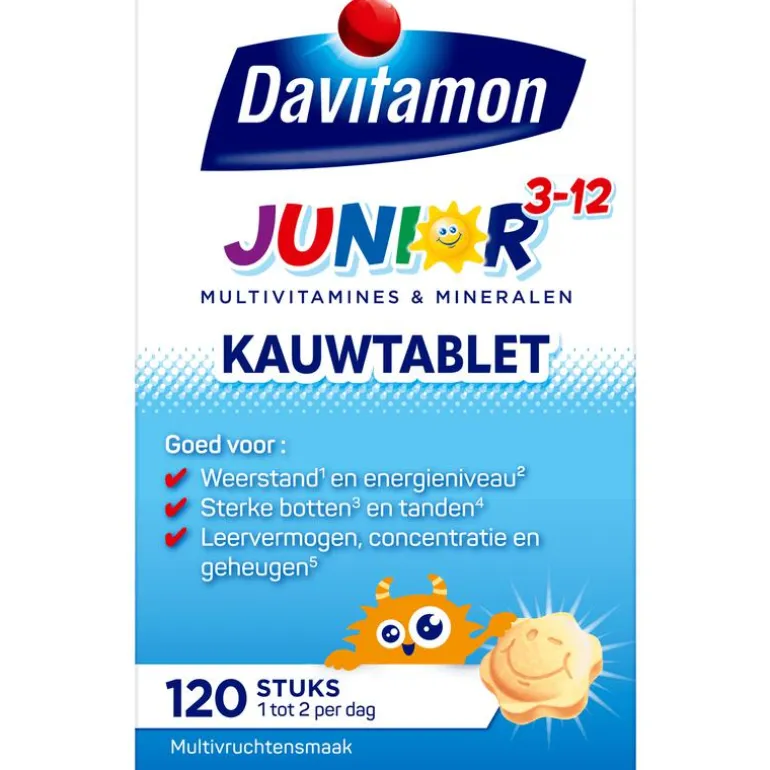 Davitamon Junior 3+ Kauwvitamines Multifruit