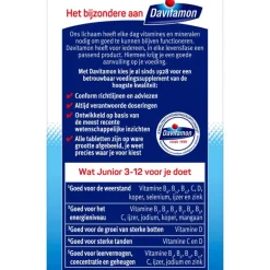 Davitamon Junior 3+ Multivitamine Kinderen Frambozensmaak 120 Kauwvitamines
