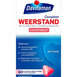 Davitamon Kauw Aardbei 60 NL