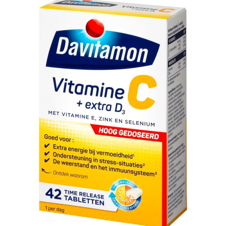 Davitamon Vitamine C Forte + vitamine D3 42 tabletten