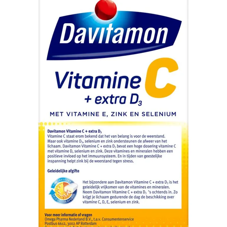 Davitamon Vitamine C Forte + vitamine D3 42 tabletten