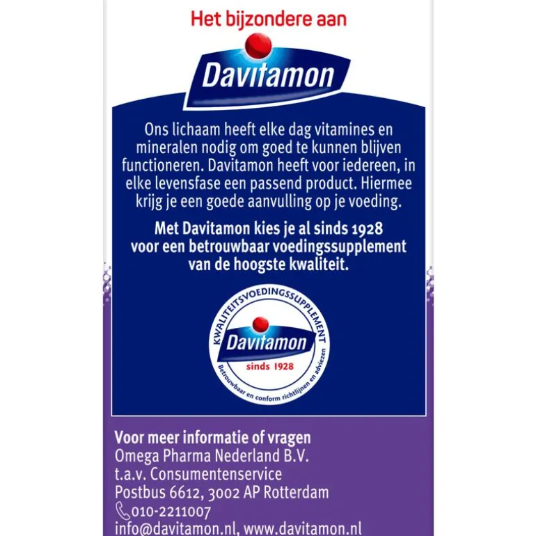 Davitamon Vitamine D3 75 mcg Smelttabletten 60+15 stuks
