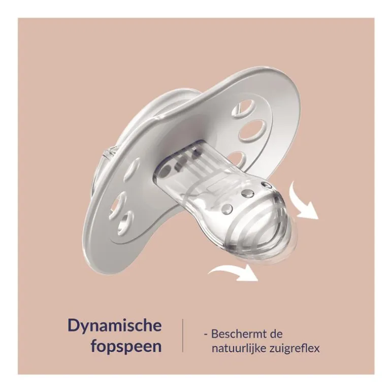 Difrax Dynamic Fopspeen 6-18M Night&Day Girl