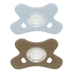 Difrax Fopspeen Natural 0-6 Maanden Lichtblauw/Beige BPA-vrij