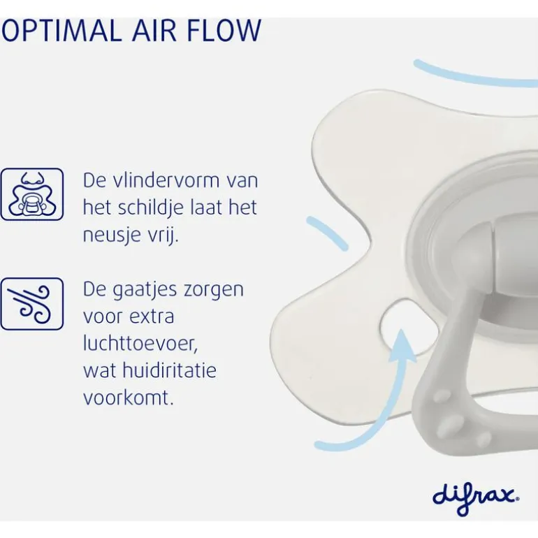 Difrax Fopspeen Natural 6 Maanden Groen BPA-vrij