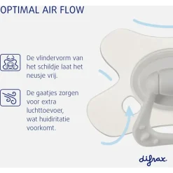 Difrax Fopspeen Natural 6 Maanden Paars BPA-vrij