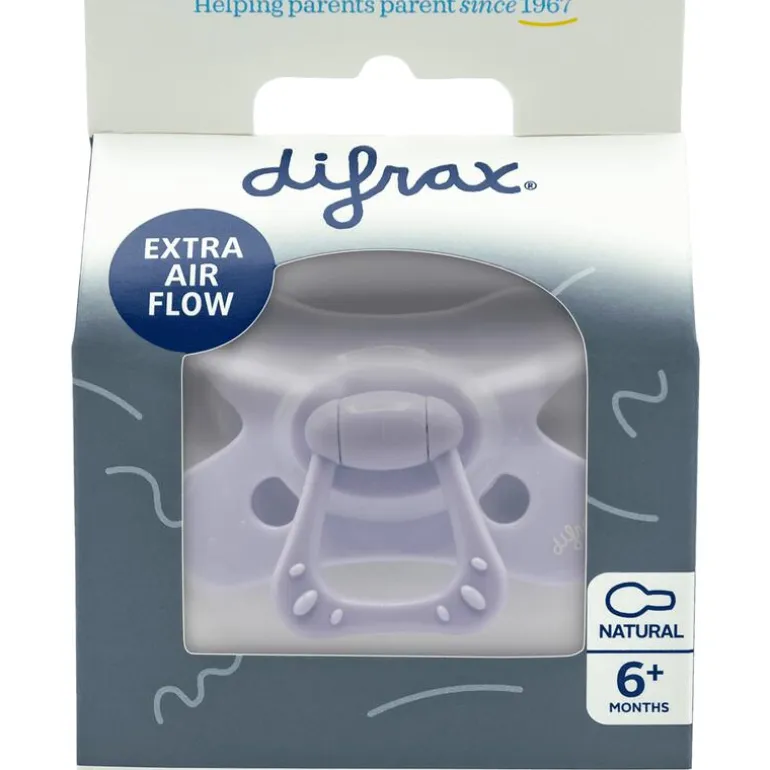 Difrax Fopspeen Natural 6 Maanden Paars BPA-vrij