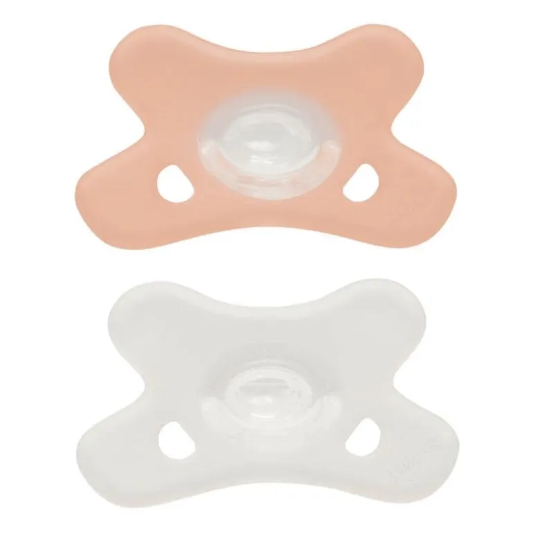 Difrax Fopspeen Natural Siliconen Blossom/Wit 0-6 Maanden