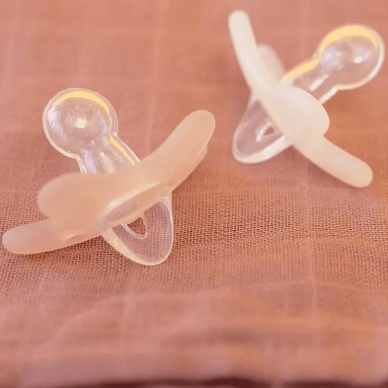 Difrax Fopspeen Natural Siliconen Blossom/Wit 0-6 Maanden