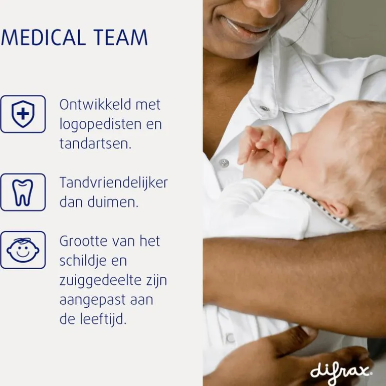 Difrax Fopspeen Naturel Earth Moonstone 0-6 Maanden