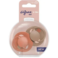 Difrax LOVI Prime Fopspeen Granola/Orange6-18 maanden