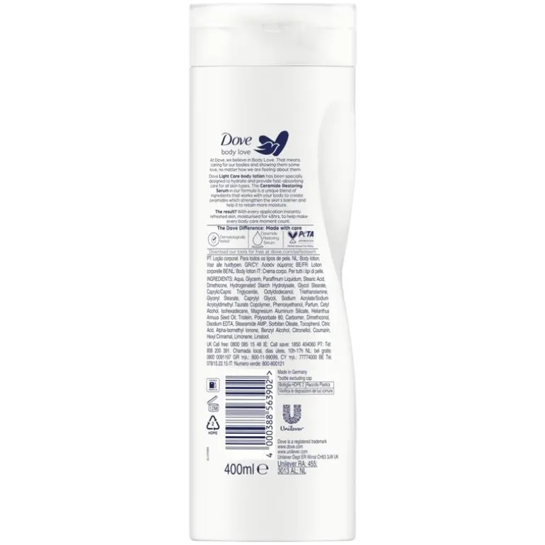 Dove Body Love Light Care Bodylotion 400 ML