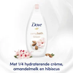 Dove Caring Bath Amandelmelk & Hibiscus Badcrème 450 ml