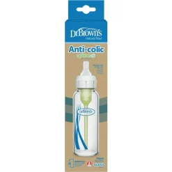 Dr. Brown’s Anti-Colic Smalle Halsfles Glas 250 ML