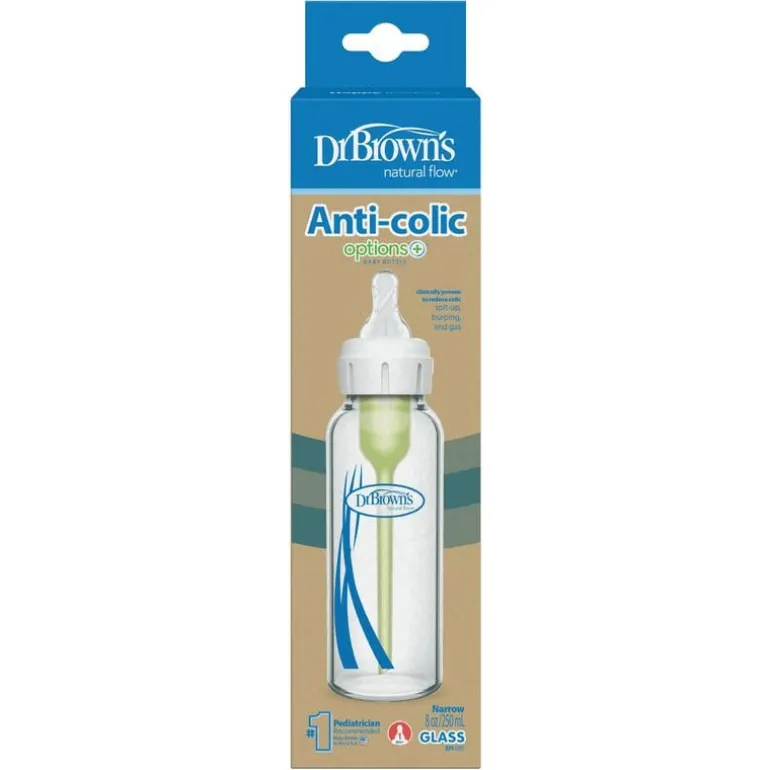 Dr. Brown’s Anti-Colic Smalle Halsfles Glas 250 ML