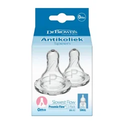 Dr. Brown’s Flesspeen 0+ Maanden Prematuur Smalle Halsfles 2 stuks